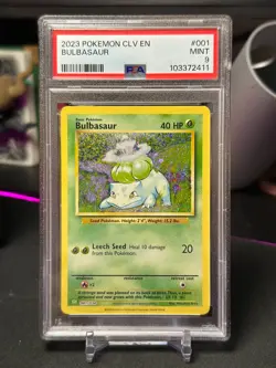 2023 Pokemon TCG Classic Venusaur & Lugia EX Deck #001 Bulbasaur PSA 9 - Image 3