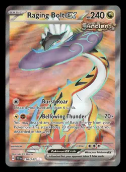 Raging Bolt ex - 196/162 - Ultra Rare - Temporal Forces - Pokemon Card - NM/M - Image 1