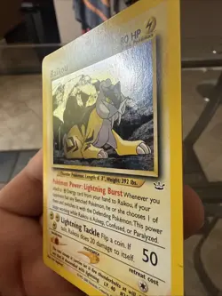 Pokemon TCG Raikou Holo Rare Vintage Neo Revelation Card 13/64 Unlimited Nm - Image 2