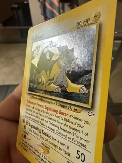 Pokemon TCG Raikou Holo Rare Vintage Neo Revelation Card 13/64 Unlimited Nm - Image 5