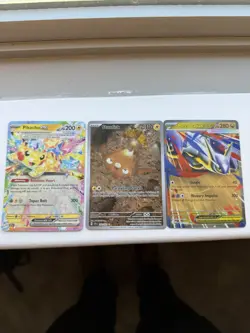 Pokemon Cards Pikachu Ex, Stunfisk, Mega Laties Ex Plus A Bulk Of Cards Included - Image 1