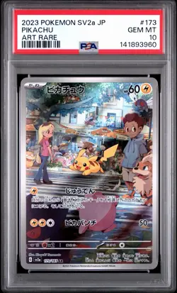 2023 Pokemon SV2a Japanese Pikachu Art Rare PSA 10 #173 - Image 1