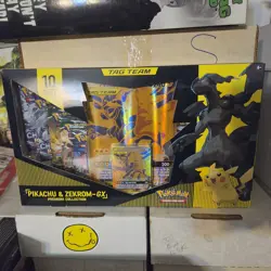NEW Pokemon TCG Pikachu & Zekrom-GX Tag Team Premium Collection Box Sealed 820650809910 - Image 1