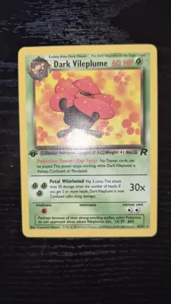 Pokemon 1st Edition Team Rocket Non Holo Dark Vileplume 30/82 NS1 NM - Image 1