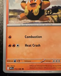 Pignite 012/086 Common Scarlet & Violet: White Flare Pokemon TCG - Image 4