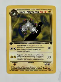 Dark Magneton 2000 Pokemon Team Rocket 1st Edition Rare #28/82 * Near Mint - Image 1