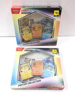 2x Lot Pokemon TCG S & V Prismatic Evolutions Poster Collection Factory Sealed. - Image 1
