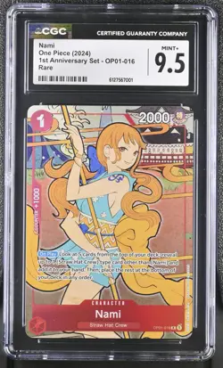 CGC 9.5 - Nami OP01-016 Promo One Piece English 1st Anniversary Set 2024 - Image 1