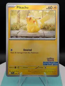 Pokemon TCG: Scarlet & Violet Promo Card: Pikachu Illustration Contest 2024 (NM) - Image 1