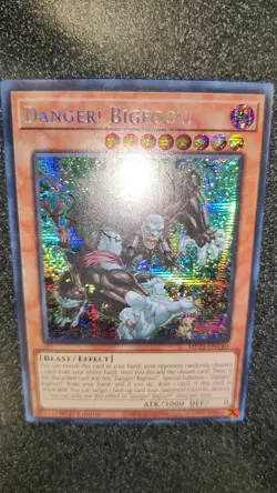 Yu-Gi-Oh! TCG Danger! Bigfoot! Prismatic Secret Rare Card MP25-EN140 NM - Image 1