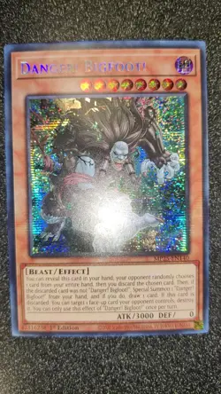Yu-Gi-Oh! TCG Danger! Bigfoot! Prismatic Secret Rare Card MP25-EN140 NM - Image 2