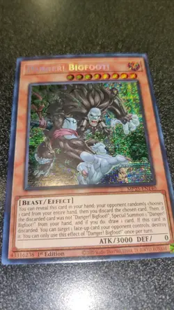 Yu-Gi-Oh! TCG Danger! Bigfoot! Prismatic Secret Rare Card MP25-EN140 NM - Image 3