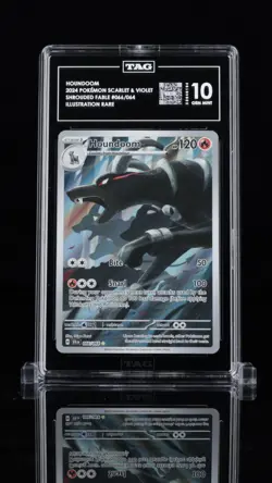 (TAG 10) Pokemon TCG Houndoom Card Shrouded Fable Illustration Rare Holo 066/064 - Image 1