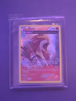 FULL ART Entei REVERSE HOLO Rare 15/98 XY Ancient Origins Pokemon Card - Image 1