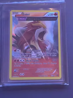 FULL ART Entei REVERSE HOLO Rare 15/98 XY Ancient Origins Pokemon Card - Image 2