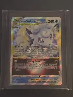 Alolan Vulpix VSTAR 034/195 - Pokemon TCG Silver Tempest Ultra Rare Card NM - Image 2