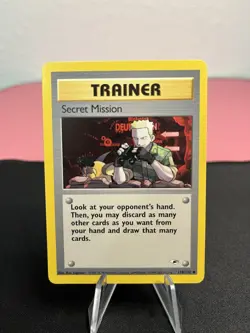 Secret Mission 118/132 Trainer Pokemon Gym Heroes Vintage Trading Card - Image 1