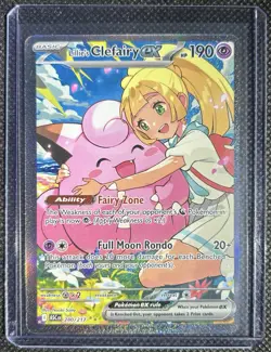 Pokemon TCG Lillie's Clefairy EX 184/159 Sv09 Full Art Holo 190 HP English Card - Image 1