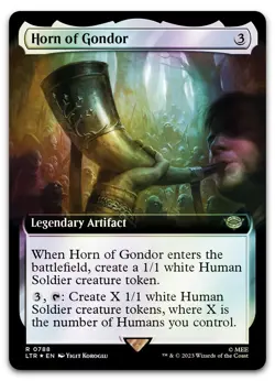 Horn of Gondor (Extended Art) (Surge Foil) #788 NM Lord of the Rings Magic MTG - Image 1