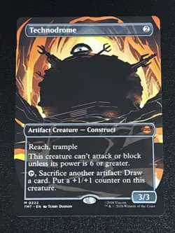 MTG Teenage Mutant Ninja Turtles Technodrome Borderless 0222 NM Mythic - Image 1