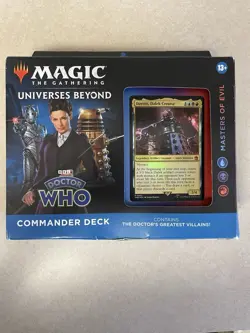 MTG: Universes Beyond Doctor Who Masters Of Evil Commander Deck WORN BOX - Image 1