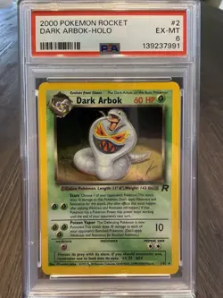 Pokemon TCG Dark Arbok Holo Rare 2/82 Team Rocket PSA 6 EX-MT Vintage WOTC - Image 4