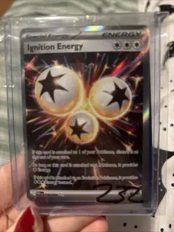 Pokemon Card Ignition Energy 124/094 Me02 Phantasmal Flames Full Art Trainer - Image 1