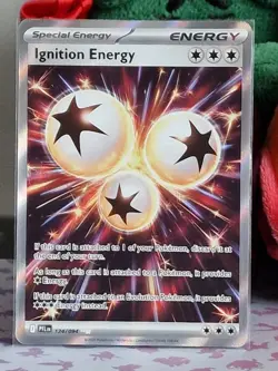 Pokemon Card Ignition Energy 124/094 Me02 Phantasmal Flames Full Art Trainer - Image 1
