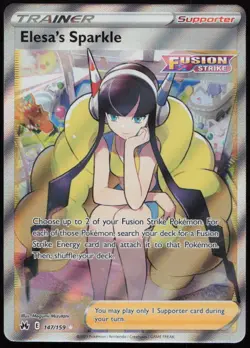 Elesa's Sparkle 147/159 NM Crown Zenith Ultra Rare Pokemon - Image 1