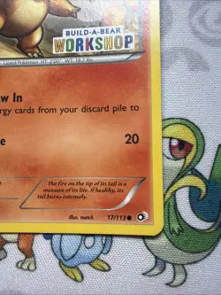 Charmander - 17/113 - Build-a-Bear Promo Pokemon Light Creases On Back Of Card - Image 4