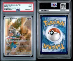 2024 POKEMON SVP EN-SV BLACK STAR PROMO PALDEAN FATES ETB MIMIKYU 075 PSA 9 - Image 3