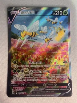 Pokemon Beedrill V 161/189 Astral Radiance Pokemon TCG. Near Mint Condition! - Image 2