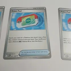 4x Poke Pad 081/088 x4 - NM Perfect Order Pokemon Playset ME03 - Image 3