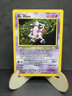 Pokemon Mr. Mime 6/64 Jungle Unlimited Holo Rare 40HP Basic 1999 - Image 1