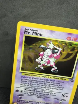 Pokemon Mr. Mime 6/64 Jungle Unlimited Holo Rare 40HP Basic 1999 - Image 2
