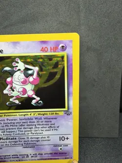 Pokemon Mr. Mime 6/64 Jungle Unlimited Holo Rare 40HP Basic 1999 - Image 3