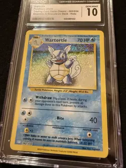 2023 Pokemon Blastoise Suicune EX Deck #002 Wartortle CGC 10 - Image 2