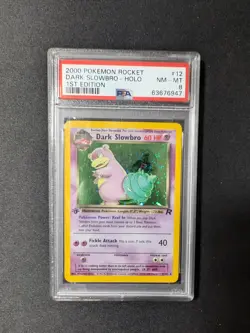 [PSA 8] DARK SLOWBRO-HOLO 1ST EDITION 2000 POKEMON ROCKET 12/82 - Image 1