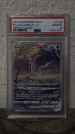 Pokemon Glaceon VSTAR GG40/GG70 Crown Zenith Galarian Gallery Full Art PSA 10 - Image 1