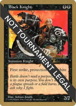 Black Knight - 1997 Jakub Slemr (5ED) - Light Play MTG World Championship Decks - Image 1