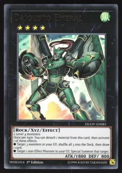 Daigusto Emeral - DUOV-EN081 - Ultra Rare - 1st Edition Yugioh - Image 1