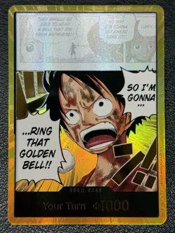 Luffy / Golden Bell Gold DON!! Card - OP15: Adventure On Kamis Island English NM - Image 1