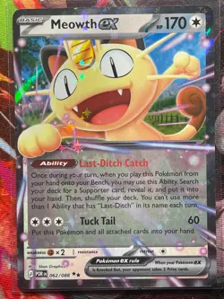 Pokemon Meowth EX Full Art Holo Card 062/088 Perfect Order - Image 1