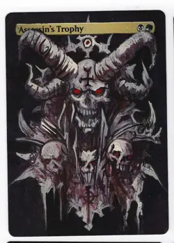 Assassin's Trophy Altered Art Magic The Gathering Mtg Hand Painted Card Command - Image 1