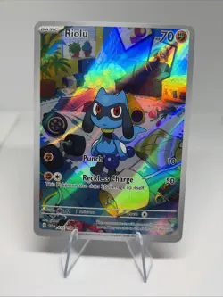 Riolu Scarlet & Violet Full Art Illustration Rare Pokemon TCG Card 215/198 C - Image 1