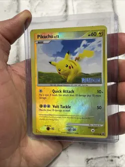 Pokemon 2008 Pikachu 70/100 Majestic Dawn Reverse Holo Platinum Stamp HP Card - Image 2