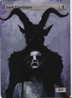 Dark Confidant Altered Art Magic The Gathering Mtg Hand Painted Card Comman - Image 1