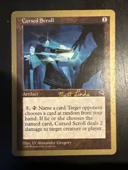 Cursed Scroll - 1999 Matt Linde (TMP) World Championship Decks Regular - Image 1