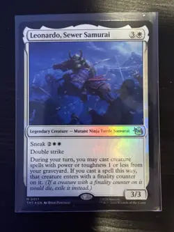 Leonardo, Sewer Samurai Foil TMT 17 Magic The Gathering Mythic NM - Image 1