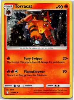 Torracat - 25/149 (Cosmos Holo) Promo League & Championship Cards 025/149 LP Hol - Image 1